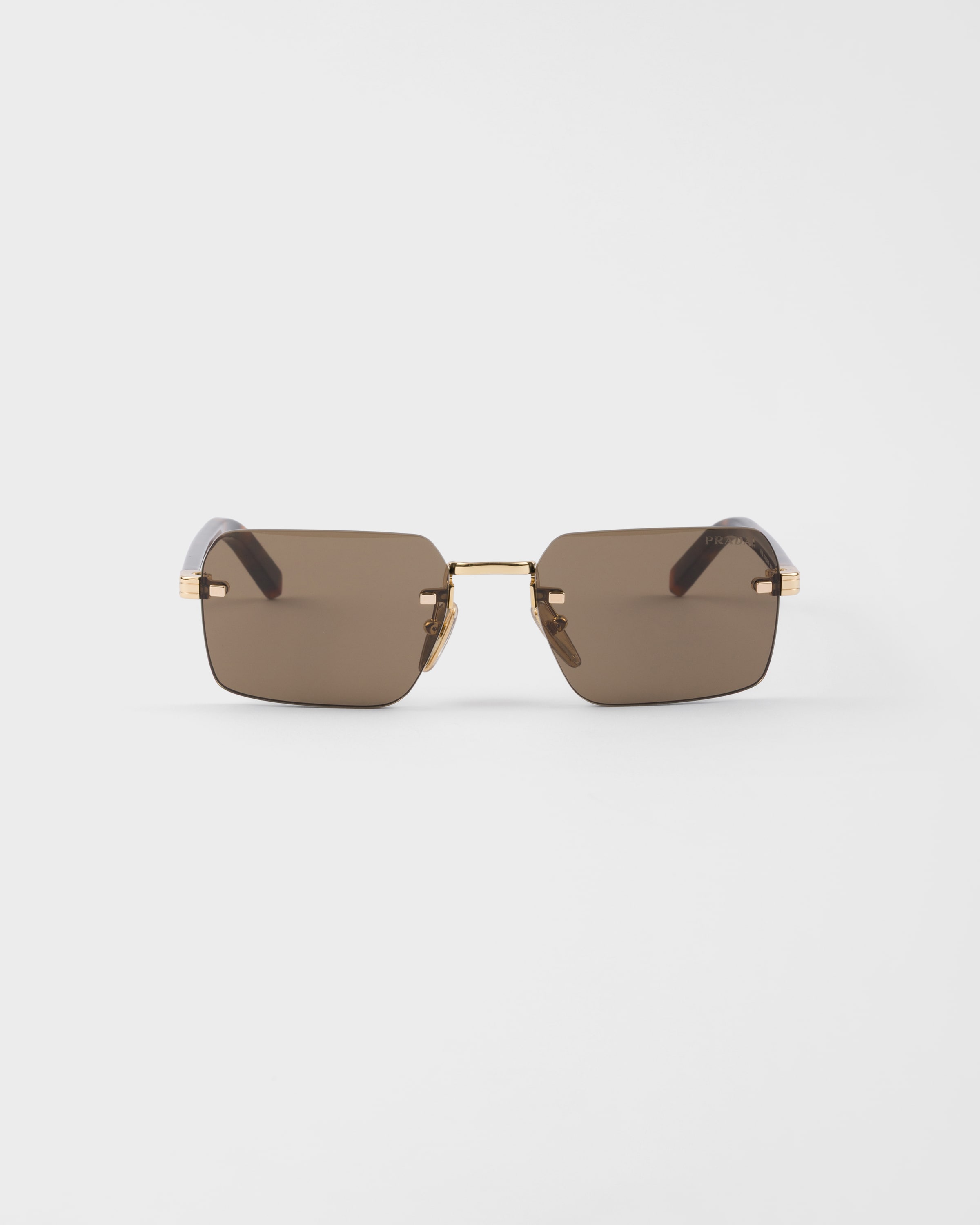 【美品！】PRADA プラダ　アースカラー Lenses Color Earth Sunglasses with the iconic metal plaque | PRADA
