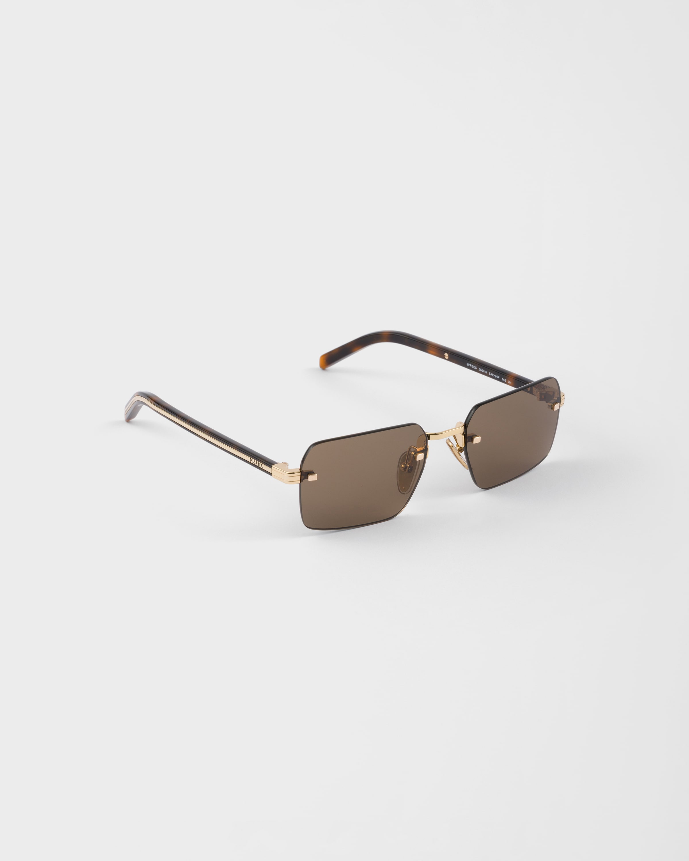 Lenses Color Earth Sunglasses With The Iconic Metal Plaque | PRADA