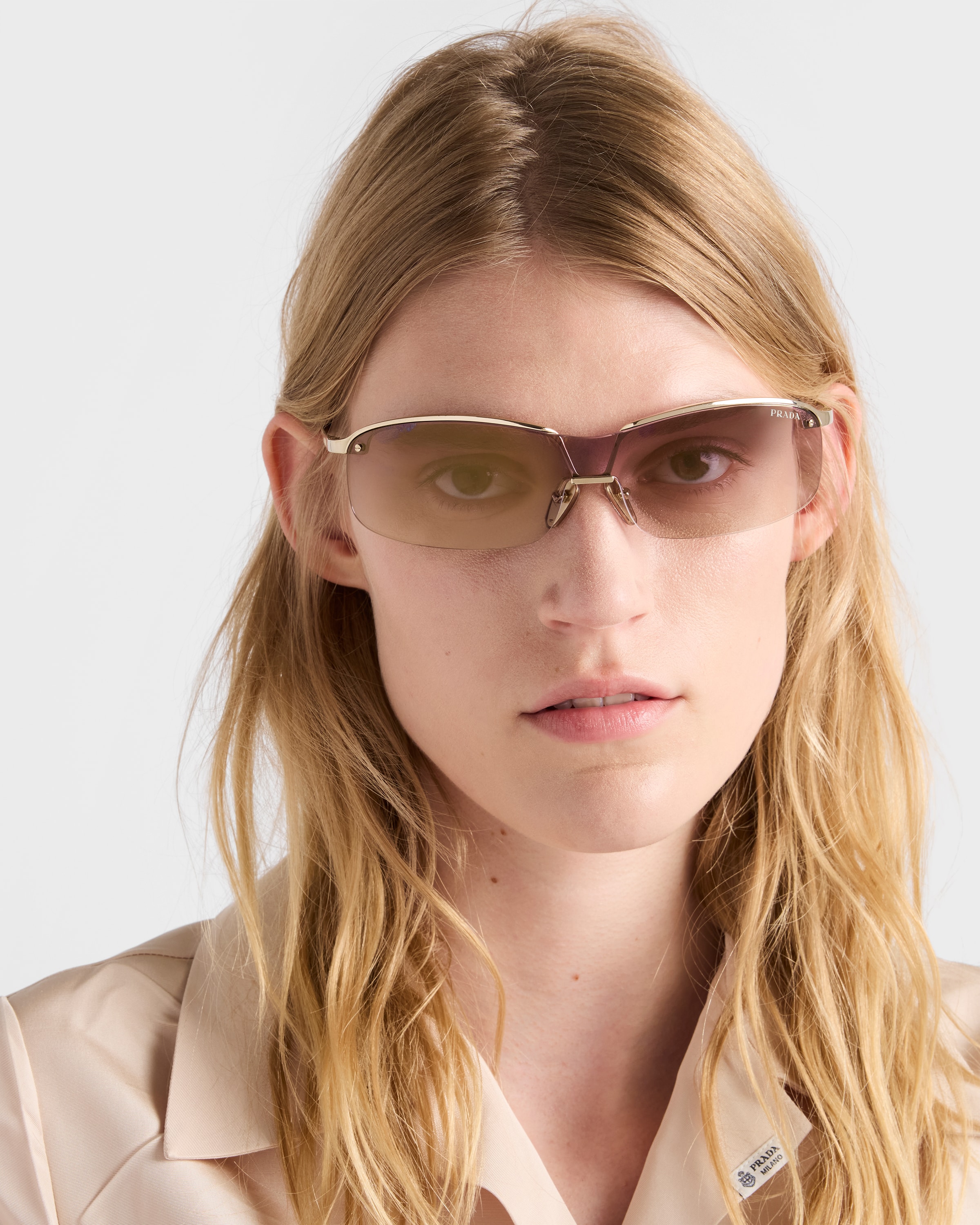 Gradient Cherry/Gold Lenses Prada Eyewear Collection sunglasses