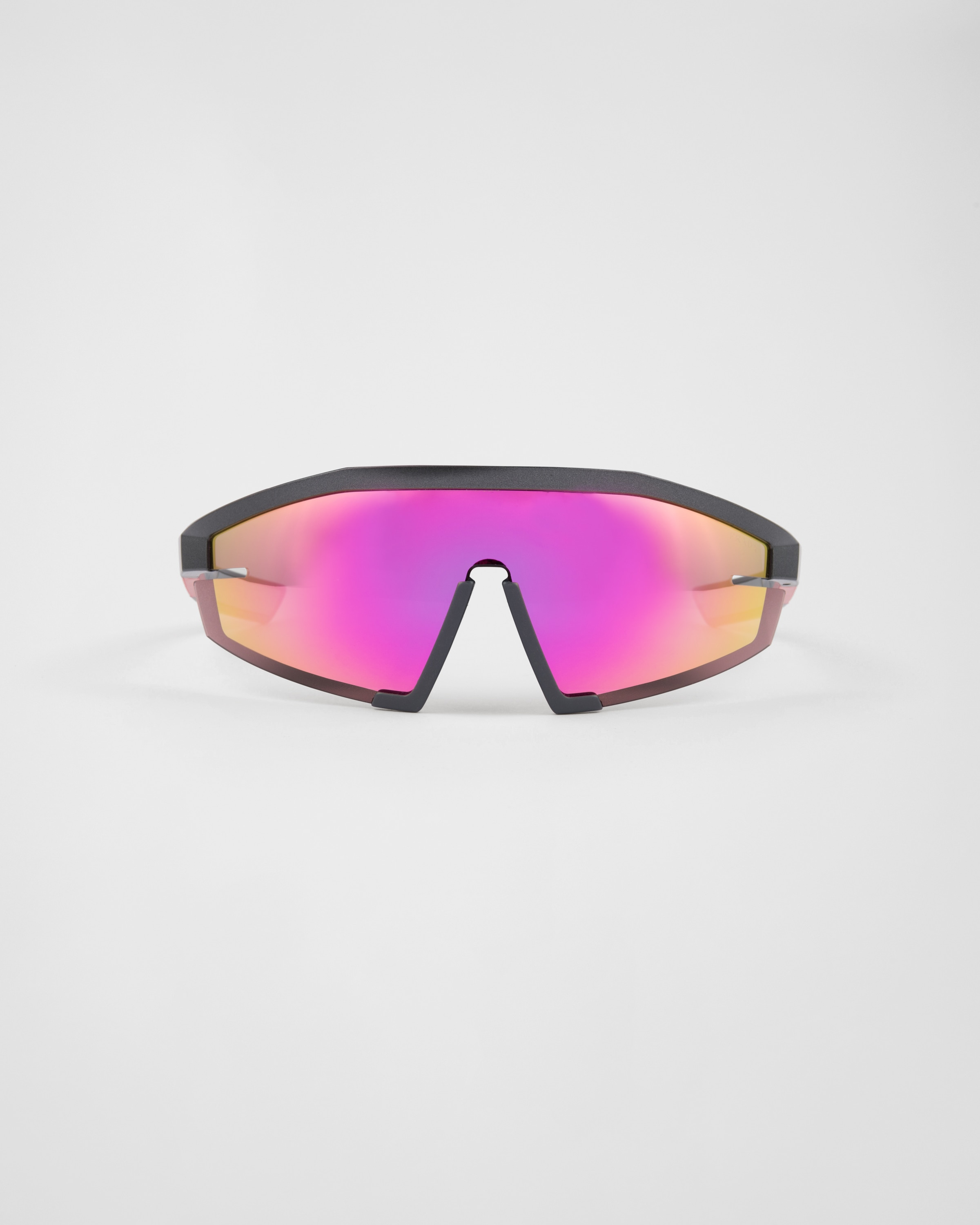 Prada Linea Rossa Impavid Sunglasses In Multicolored Fluo Pink Lenses