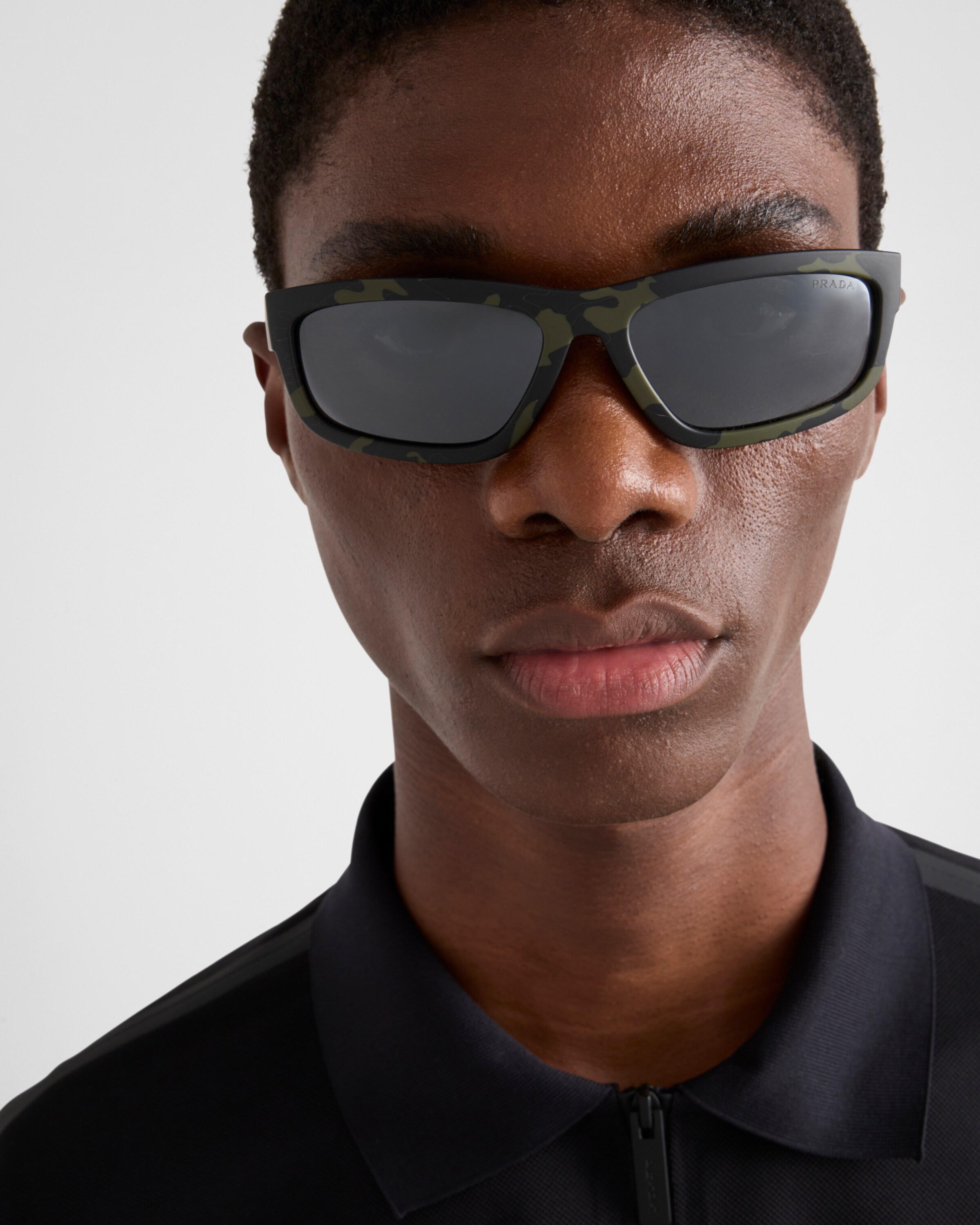 Mirrored Black Lenses Prada Linea Rossa Sunglasses PRADA