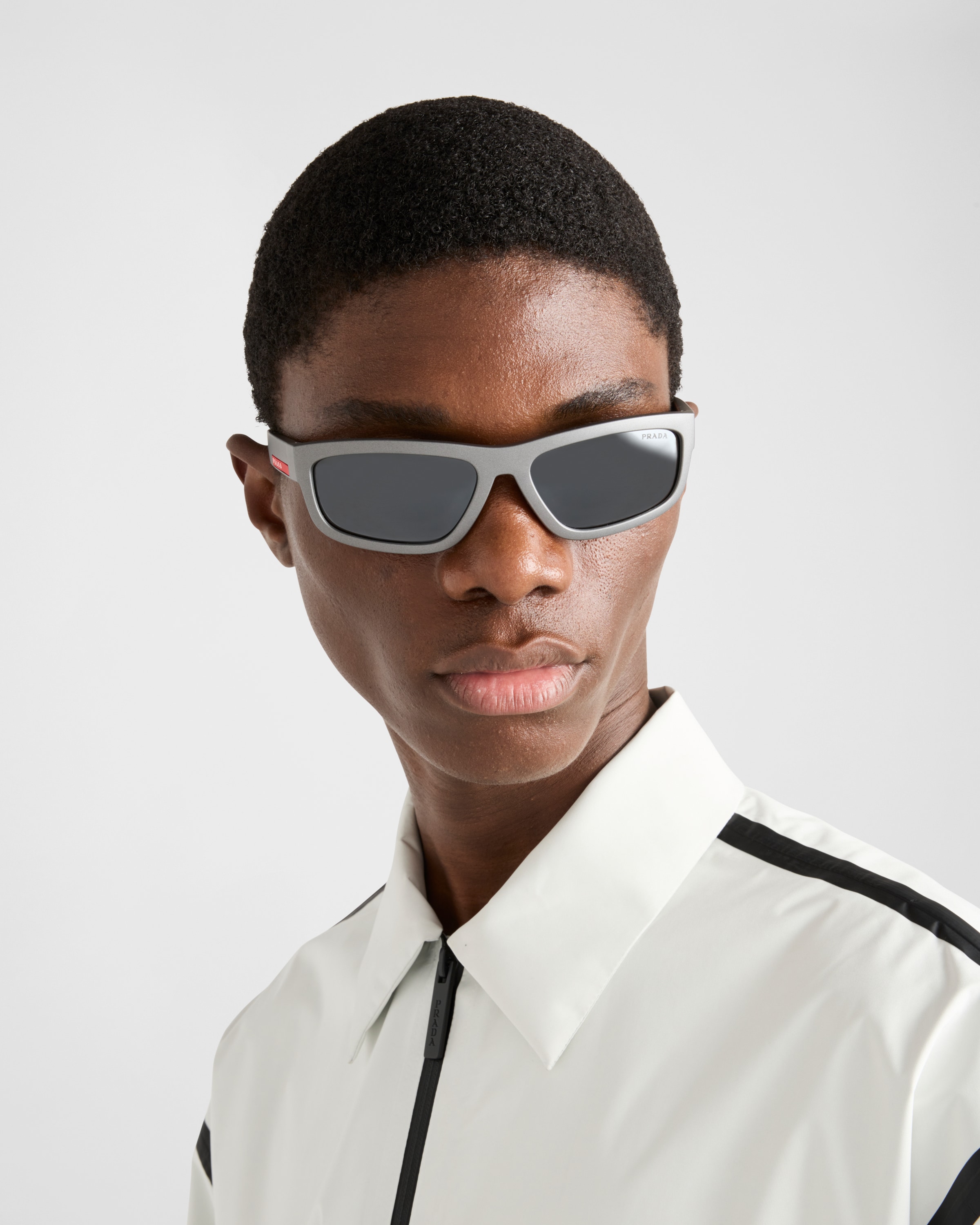 Mirrored Carbon Lenses Prada Linea Rossa Sunglasses PRADA