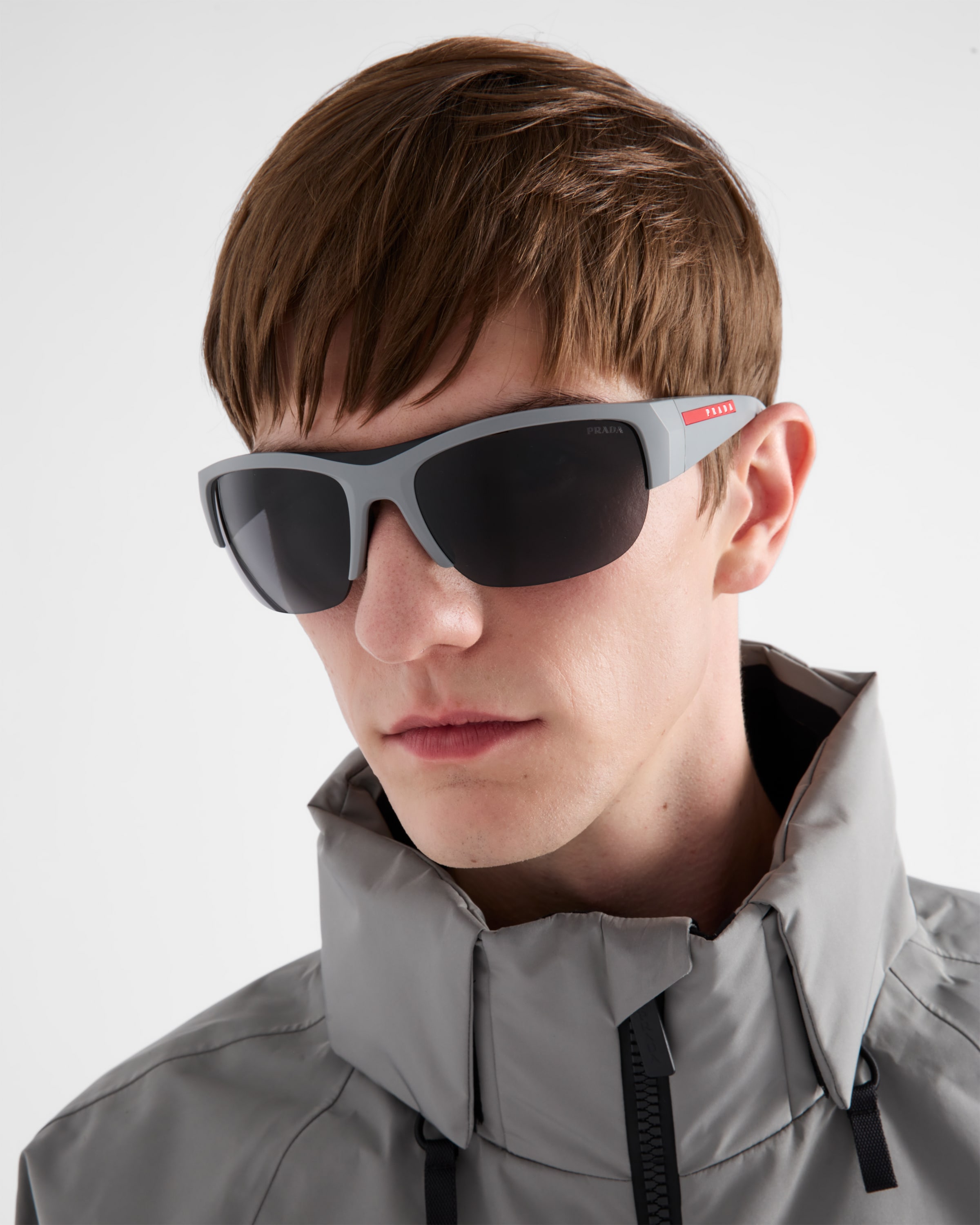 Prada Linea Rossa Active Sunglasses In Slate Gray Lenses