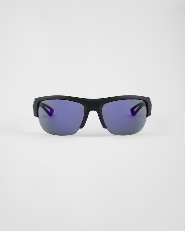 Blue lenses/Purple Prada Linea Rossa sunglasses | PRADA