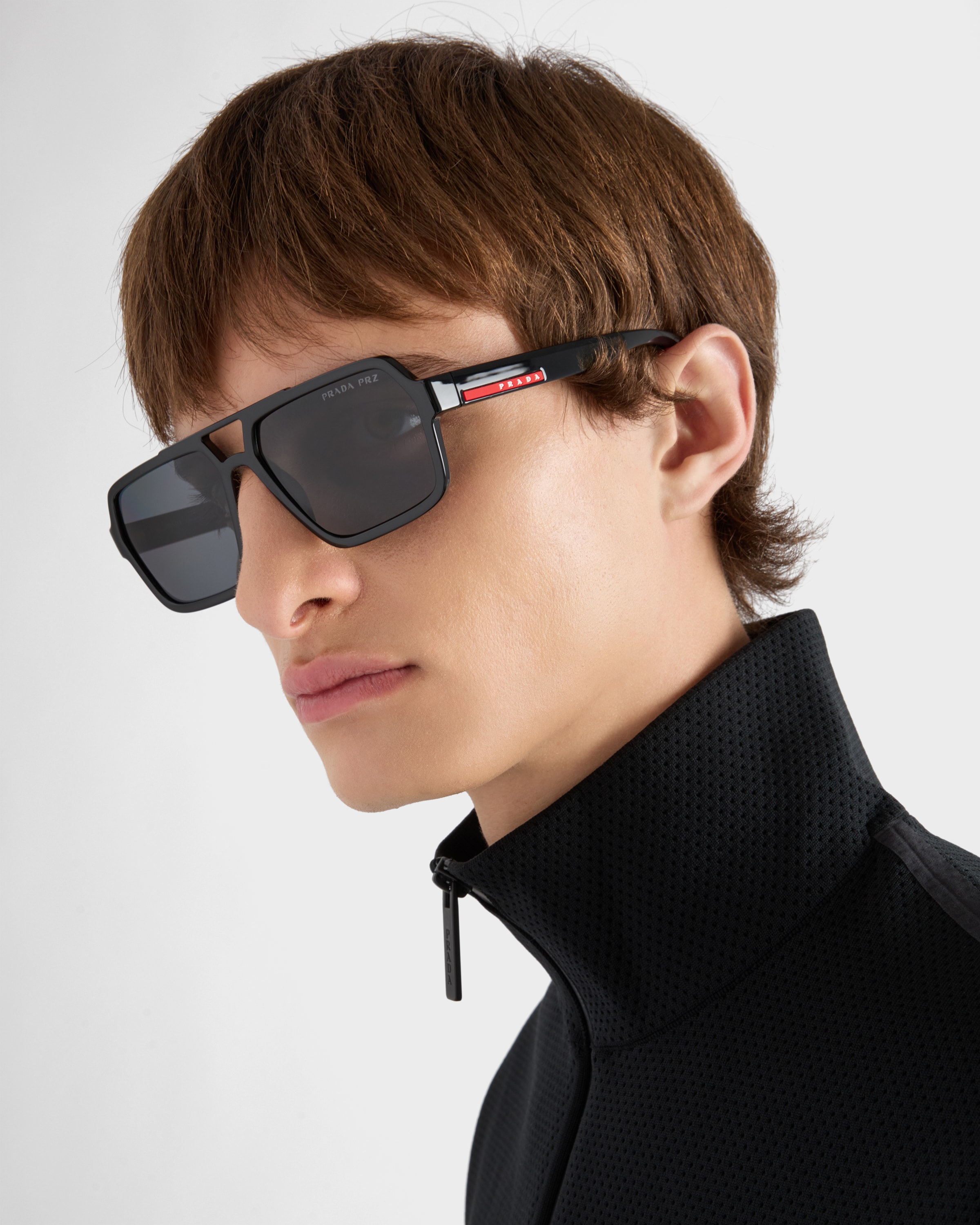 Lens: Black Prada Linea Rossa Sunglasses | PRADA