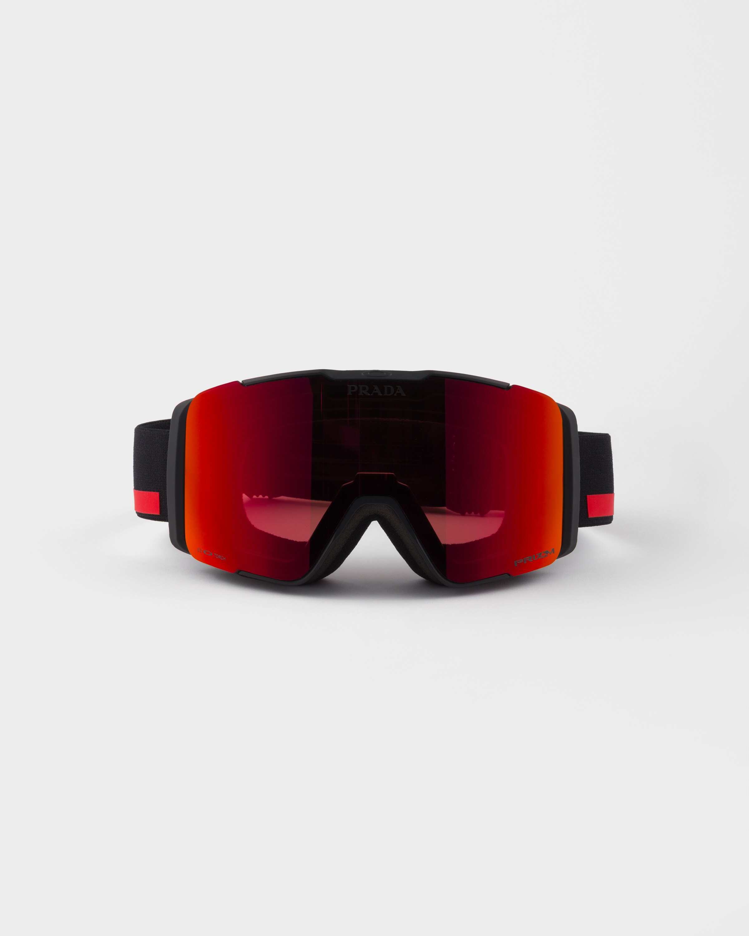Masque De Ski Prada Linea Rossa Par Oakley Avec De Verres Interchangeables, Homme, Torche / Verres Kaki