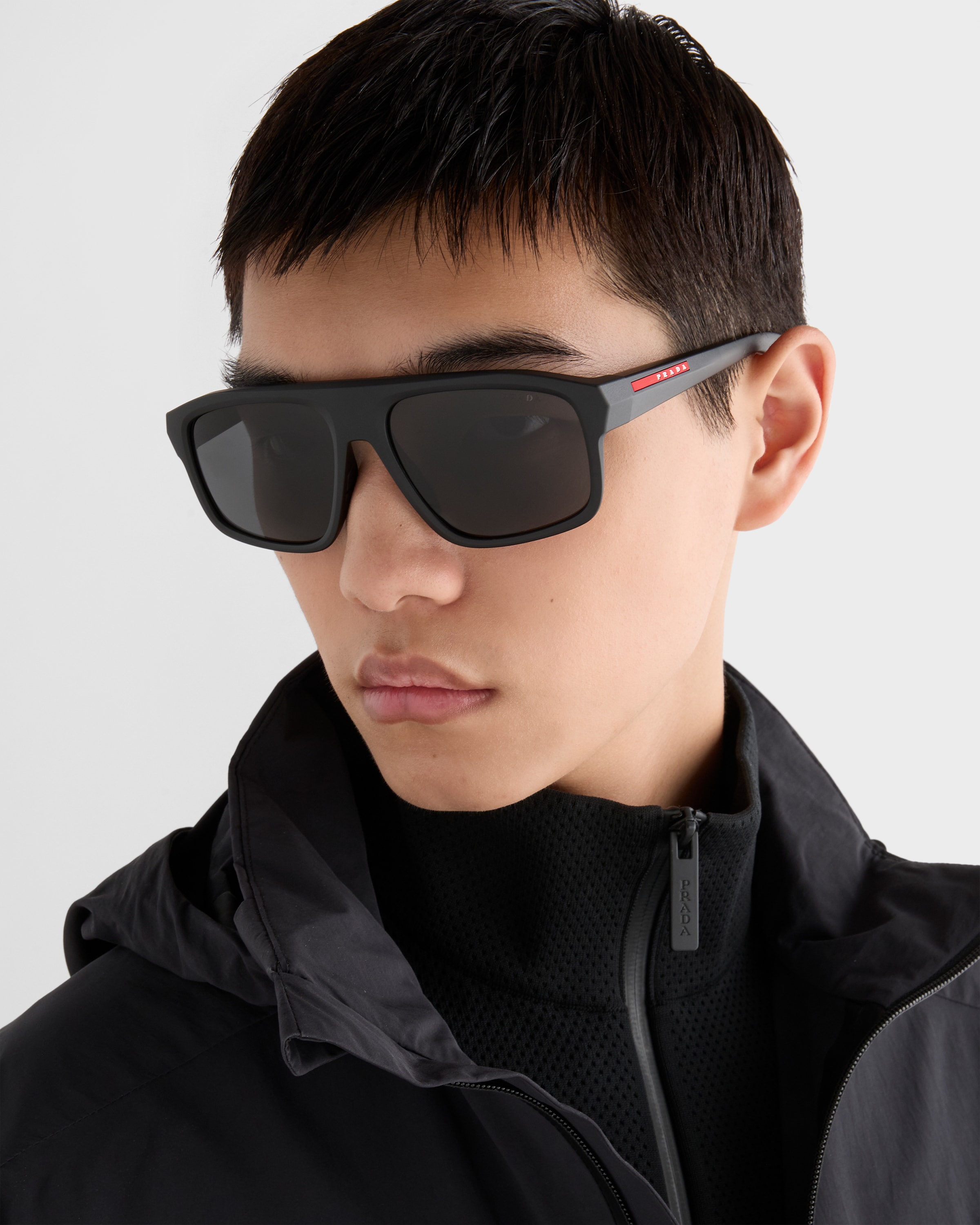Prada Linea Rossa Sunglasses In Black