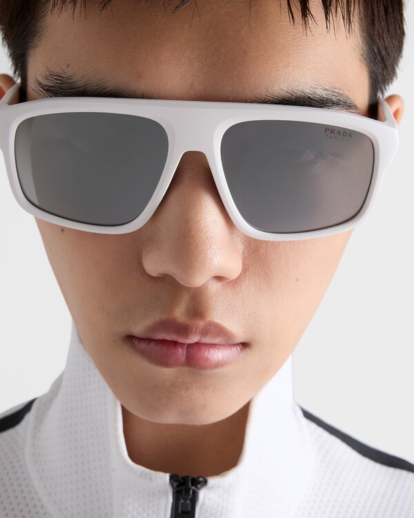 Prada Linea Rossa sunglasses - Silver Shaded Sea Blue Lenses Prada Linea Rossa sunglasses - Silver Shaded Sea Blue Lenses