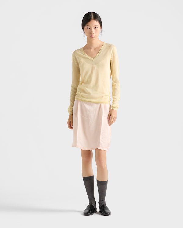 Vestido lencero de satén antiguo - Melocotón Vestido lencero de satén antiguo - Melocotón