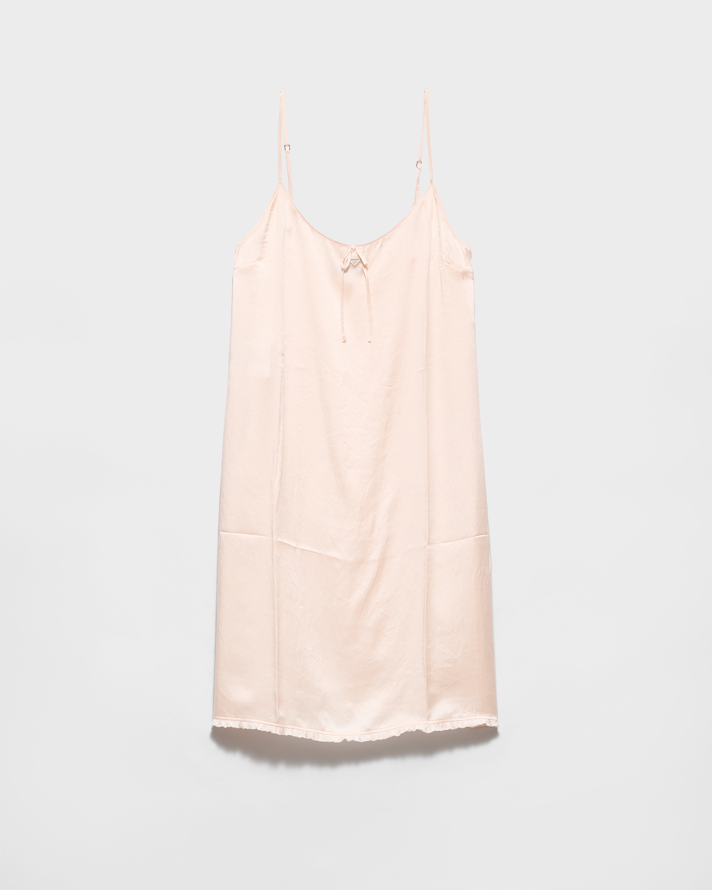 prada silk slip dress Satin Crepe Midi Slip Dress