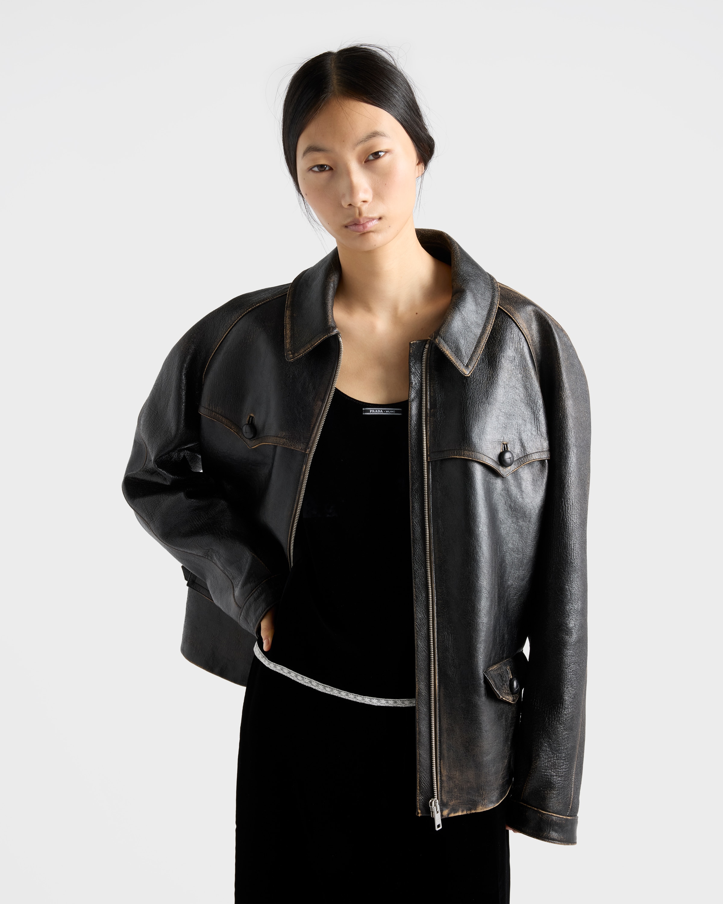 ブラック ベルベット トップ | PRADA