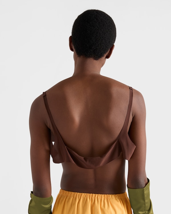 Crepe de chine top - Cocoa Brown Crepe de chine top - Cocoa Brown