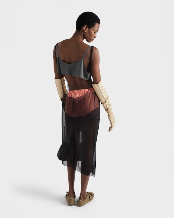 Crepe de chine top - Iron Gray Crepe de chine top - Iron Gray