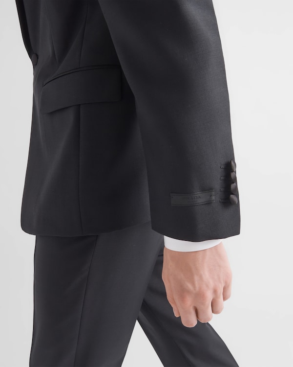 Single-breasted wool and mohair tuxedo - Black Single-breasted wool and mohair tuxedo - Black