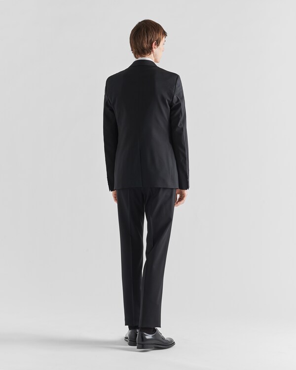 Single Breasted Wool And Mohair Suit - Black Single Breasted Wool And Mohair Suit - Black