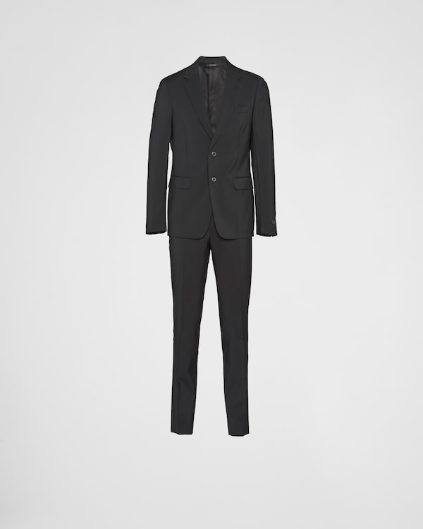 Single Breasted Wool And Mohair Suit - Black Single Breasted Wool And Mohair Suit - Black