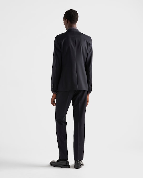 Single Breasted Wool And Mohair Suit - Navy Single Breasted Wool And Mohair Suit - Navy