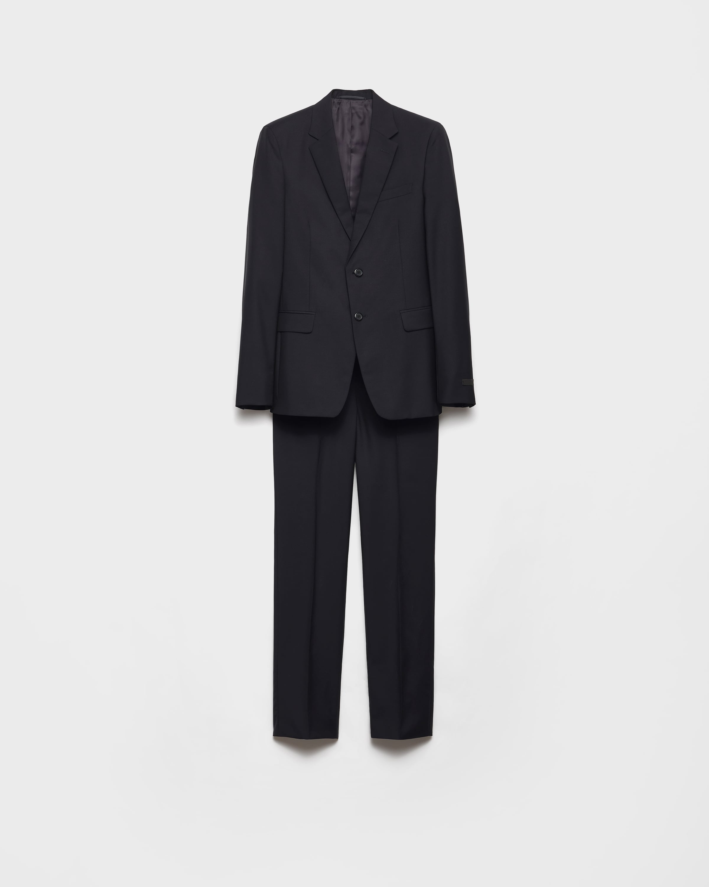 Prada Single Breasted Wool And Mohair Suit, Man, Navy, Size 58R