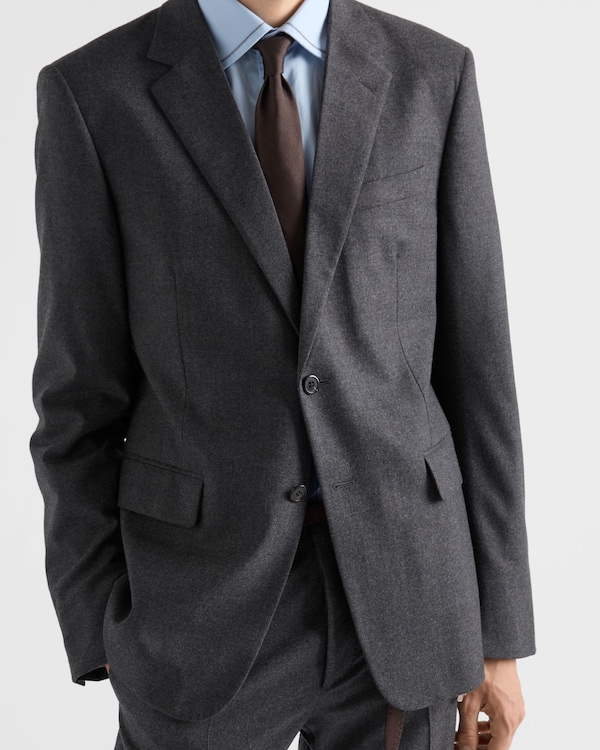 Single-breasted cashmere blend suit - Slate Gray Single-breasted cashmere blend suit - Slate Gray
