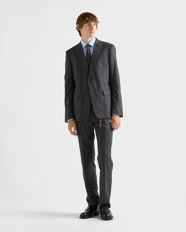 Single-breasted cashmere blend suit - Slate Gray Single-breasted cashmere blend suit - Slate Gray