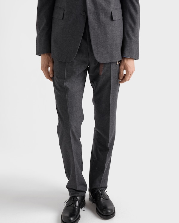Single-breasted cashmere blend suit - Slate Gray Single-breasted cashmere blend suit - Slate Gray