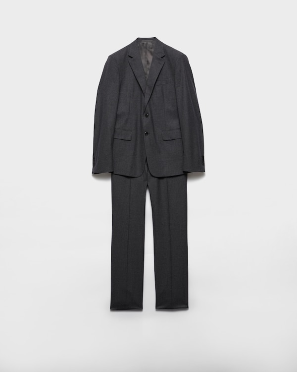 Single-breasted cashmere blend suit - Slate Gray Single-breasted cashmere blend suit - Slate Gray