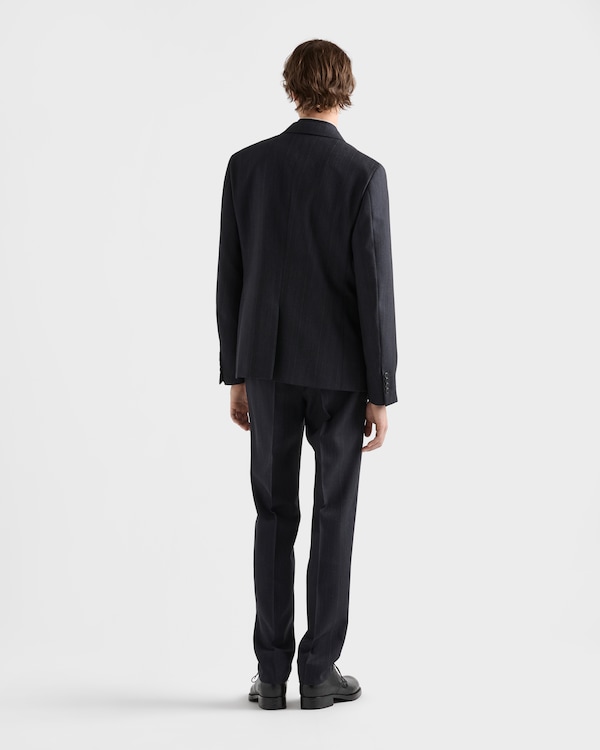 Costume droit en laine - Bleu Costume droit en laine - Bleu