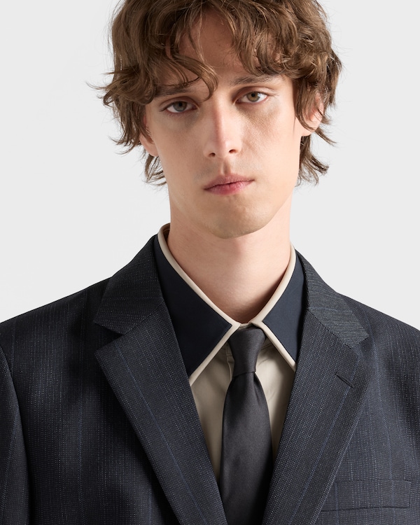 Costume droit en laine - Bleu Costume droit en laine - Bleu