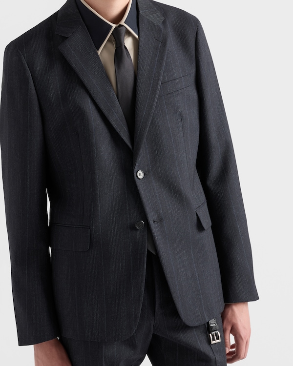 Costume droit en laine - Bleu Costume droit en laine - Bleu