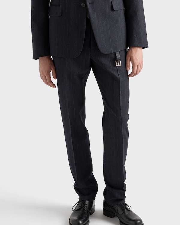 Costume droit en laine - Bleu Costume droit en laine - Bleu
