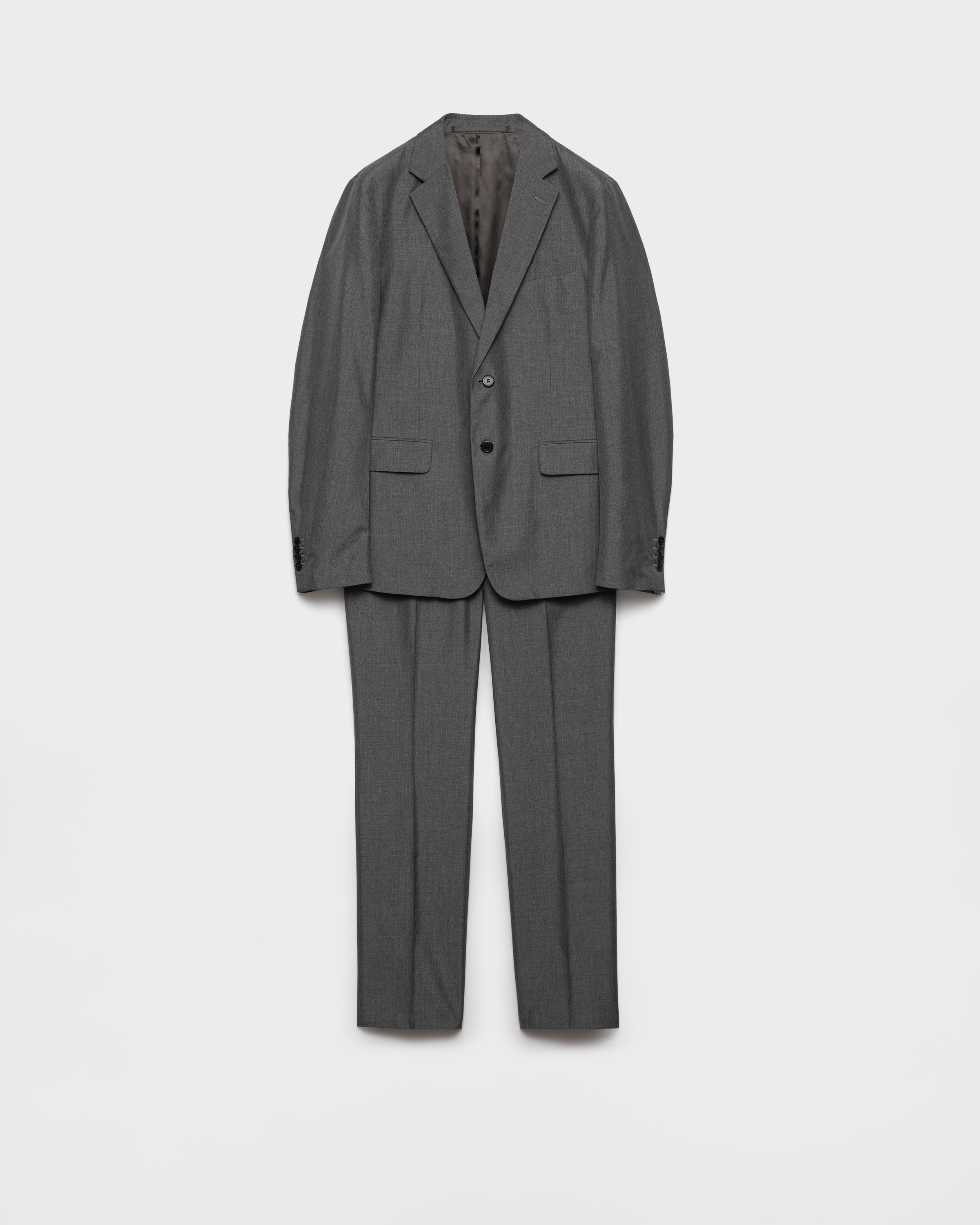 Prada Abito Monopetto In Seta, Uomo, Ardesia, Taglia 54R