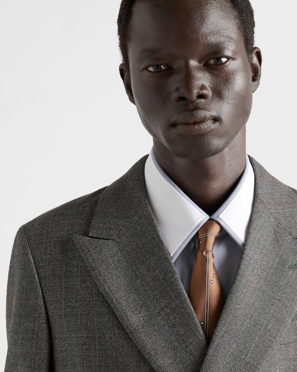 Double-breasted wool suit - Ebony Double-breasted wool suit - Ebony