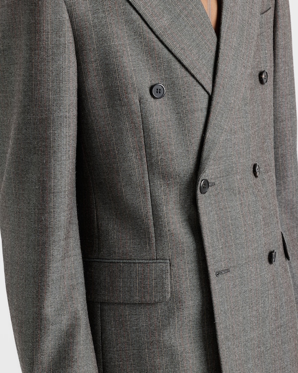 Double-breasted wool suit - Ebony Double-breasted wool suit - Ebony