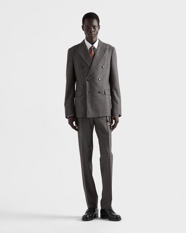 Double-breasted wool suit - Ebony Double-breasted wool suit - Ebony