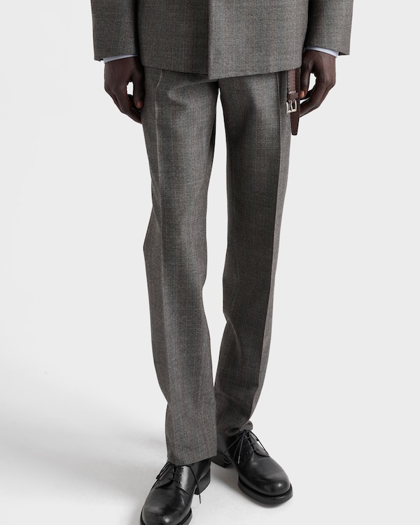 Double-breasted wool suit - Ebony Double-breasted wool suit - Ebony