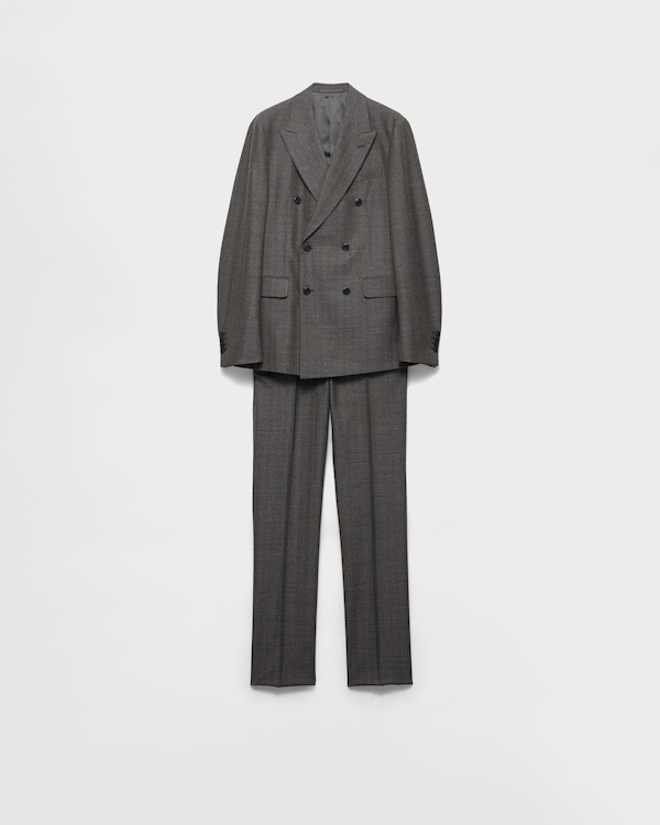 Double-breasted wool suit - Ebony Double-breasted wool suit - Ebony