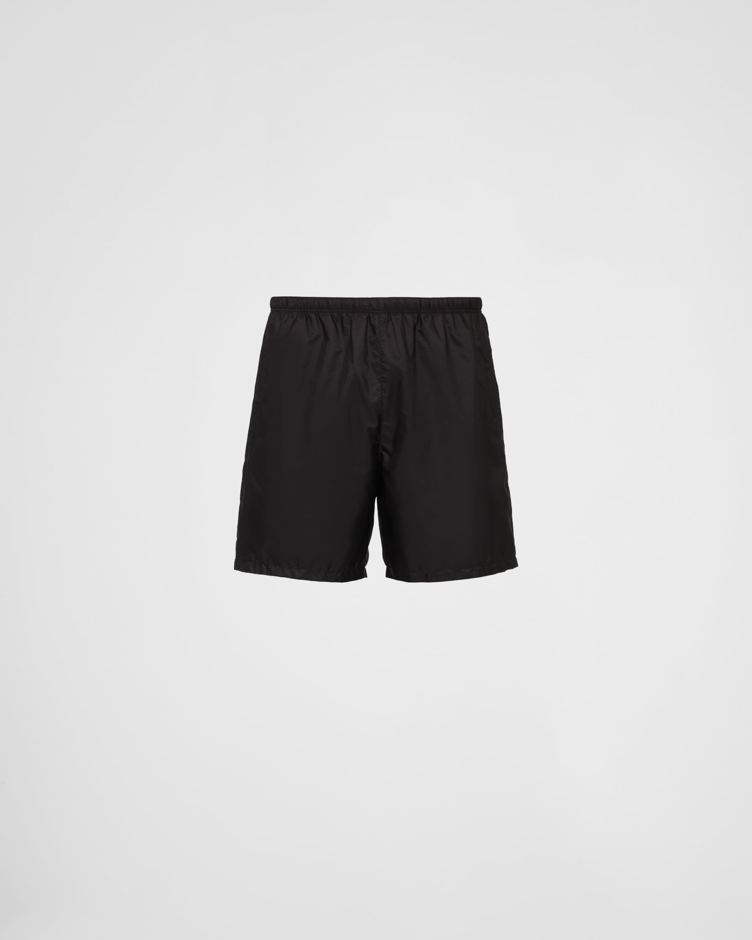 Black Re nylon Swim Trunks PRADA