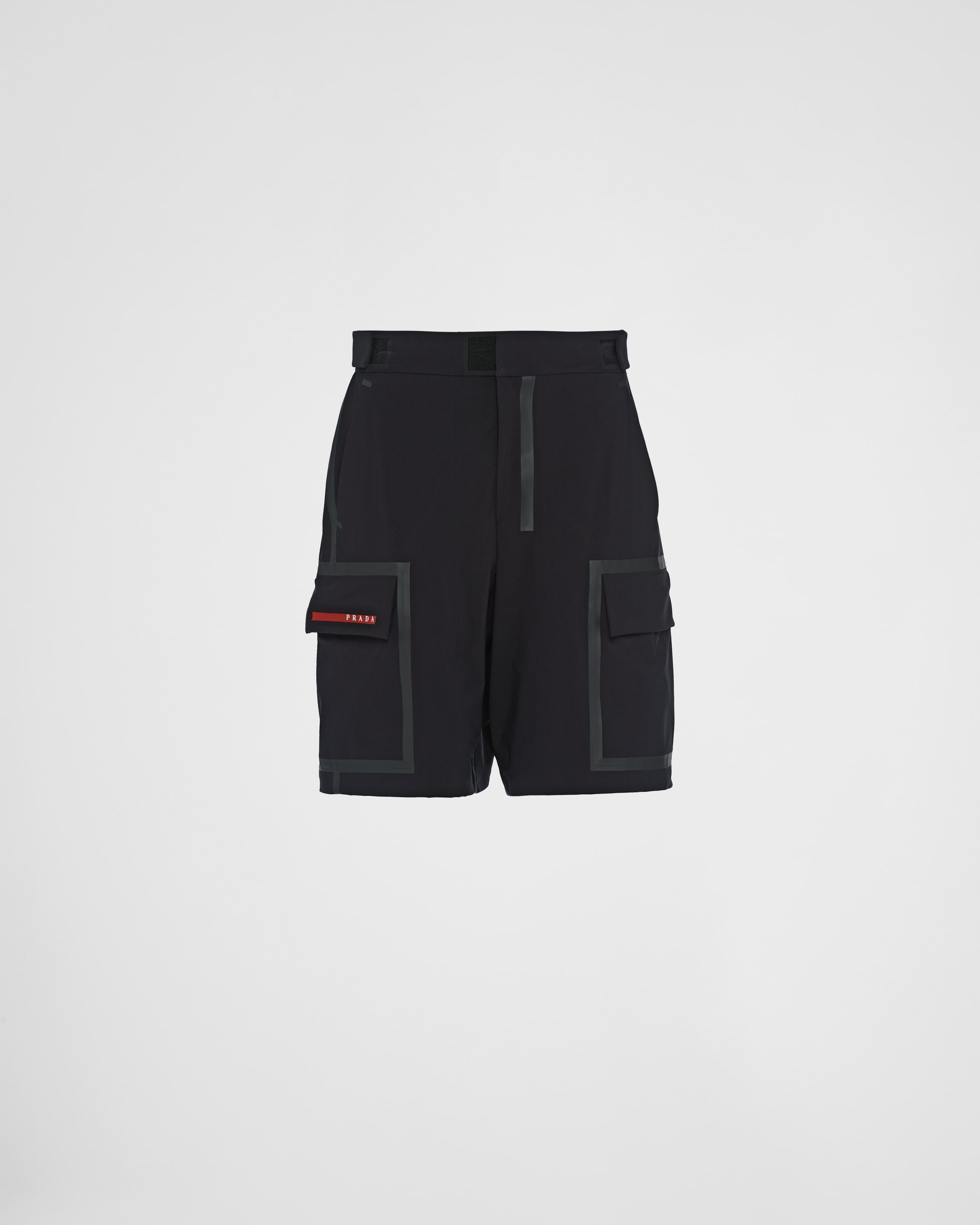 Black Stretch Re nylon Swim Shorts PRADA
