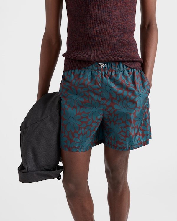 Costume da bagno in Re-Nylon stampato - Granato/Ottanio Costume da bagno in Re-Nylon stampato - Granato/Ottanio