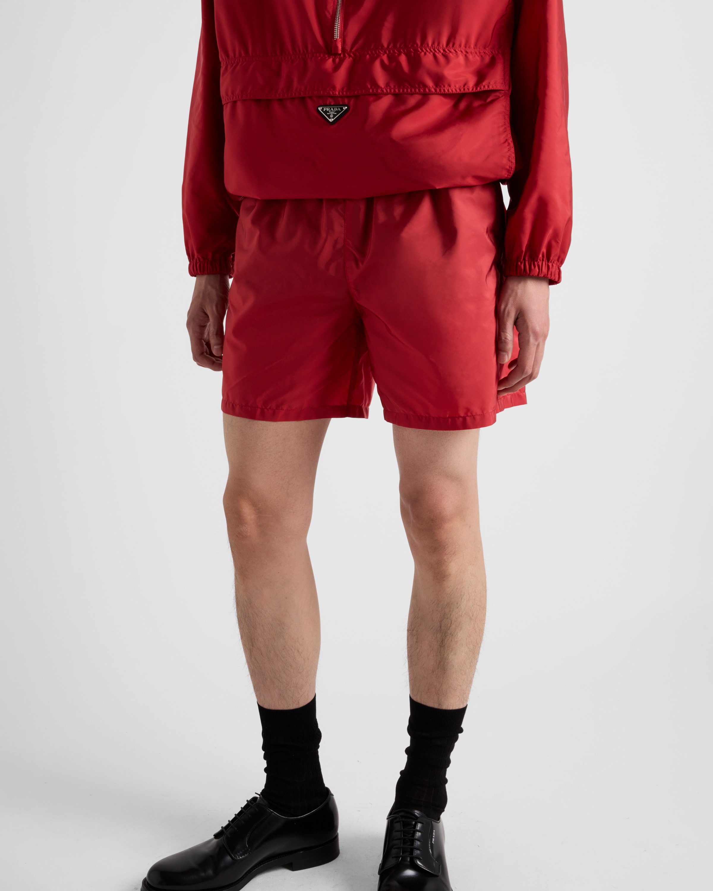 Prada Enamel-logo Swim Shorts