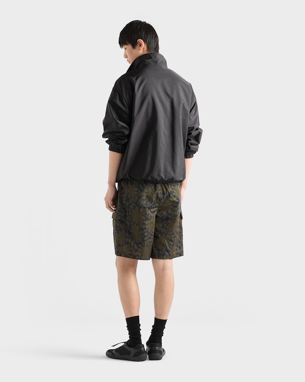 Printed Re-Nylon swim trunks - Blue/Military Printed Re-Nylon swim trunks - Blue/Military