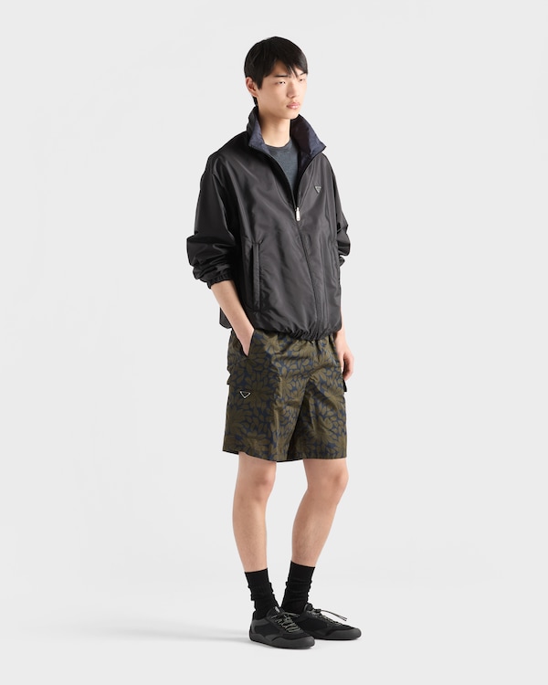 Printed Re-Nylon swim trunks - Blue/Military Printed Re-Nylon swim trunks - Blue/Military