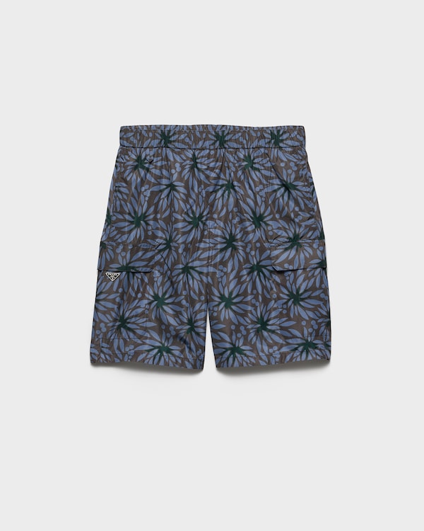 Printed Re-Nylon swim trunks - Hematite/Nero Printed Re-Nylon swim trunks - Hematite/Nero