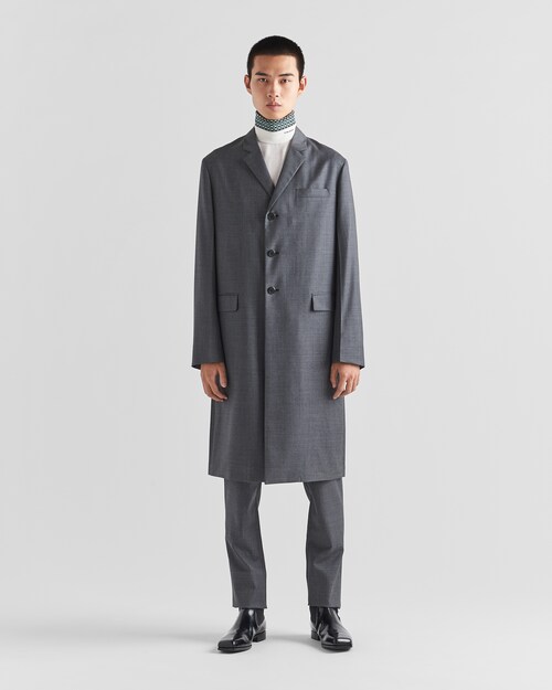 Prada Single\u002Dbreasted wool coat 2