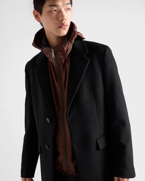 Single-breasted wool blend coat Single-breasted wool blend coat