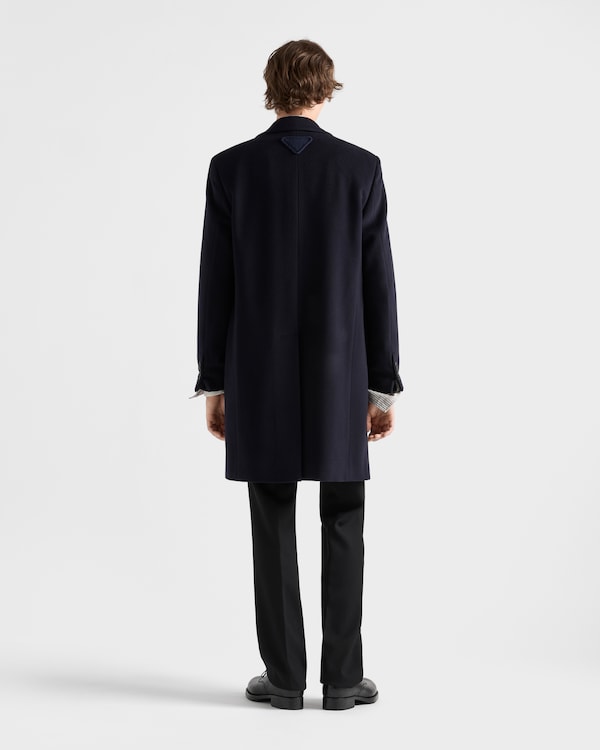 Single-breasted wool and cashmere coat - Navy Single-breasted wool and cashmere coat - Navy