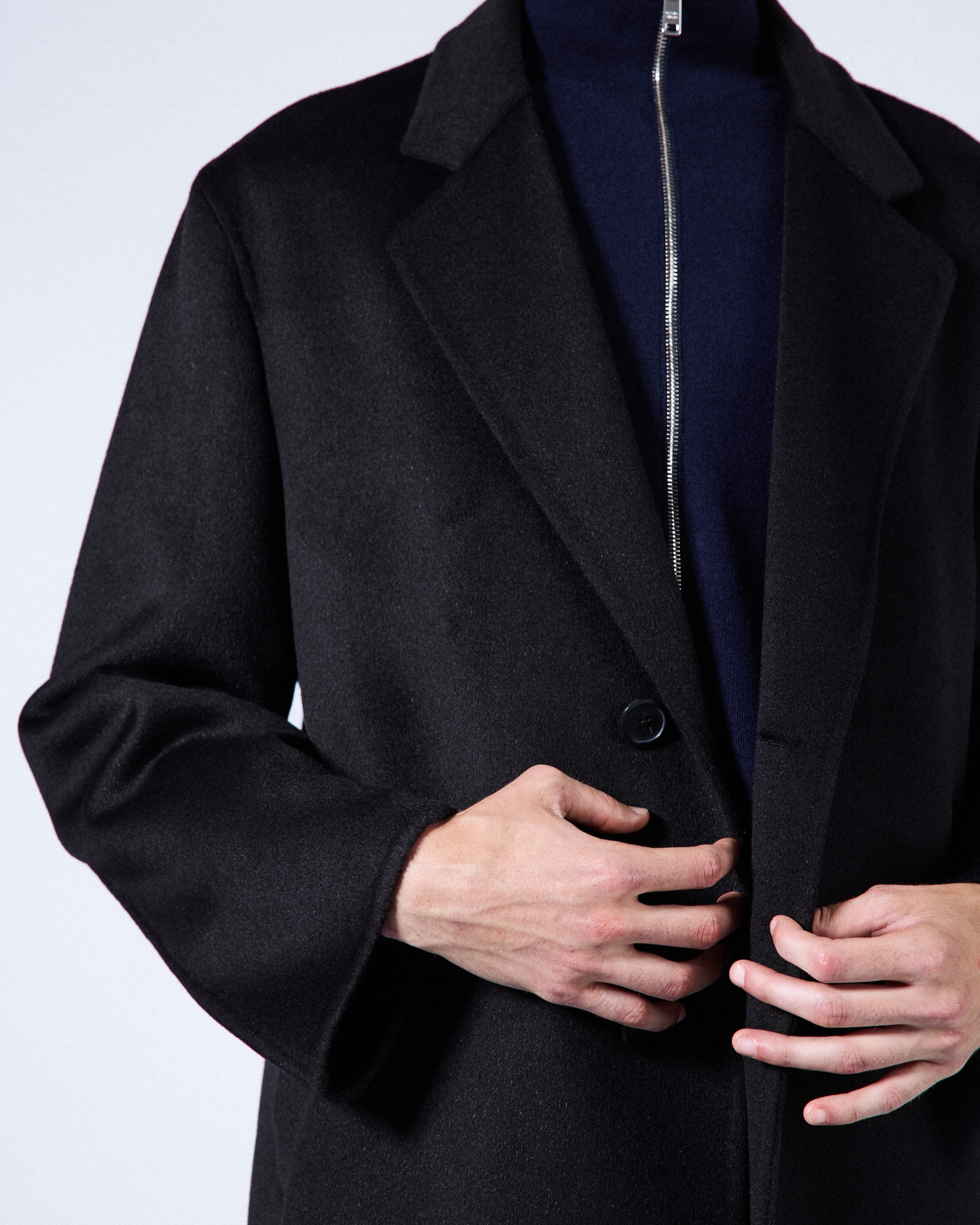 3350~Wool-blend ANGELITA Single-breasted Coat with Belt