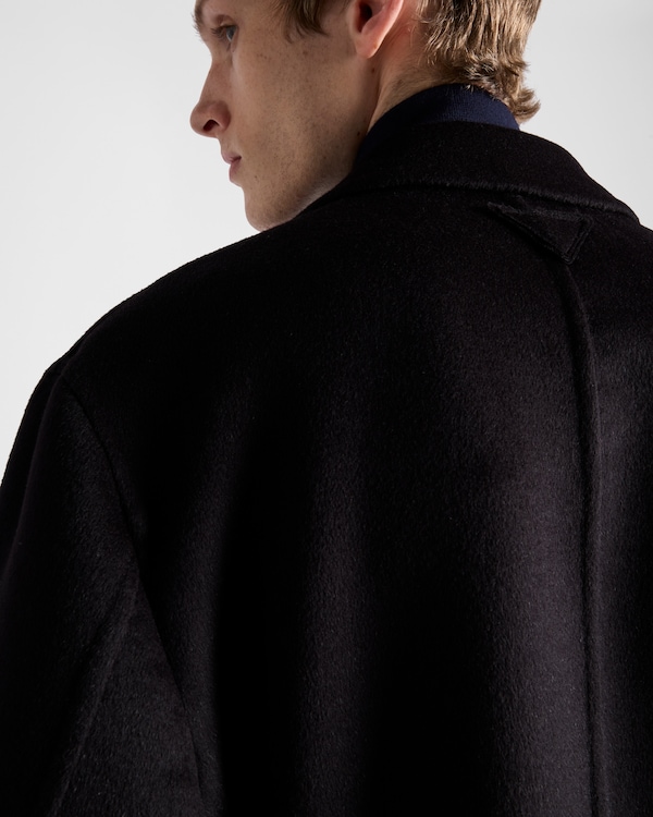 Single-breasted wool, angora and cashgora coat Single-breasted wool, angora and cashgora coat