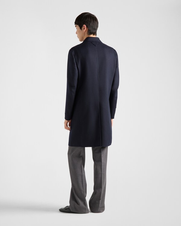 Soprabito monopetto in cashmere e seta - Blu Soprabito monopetto in cashmere e seta - Blu