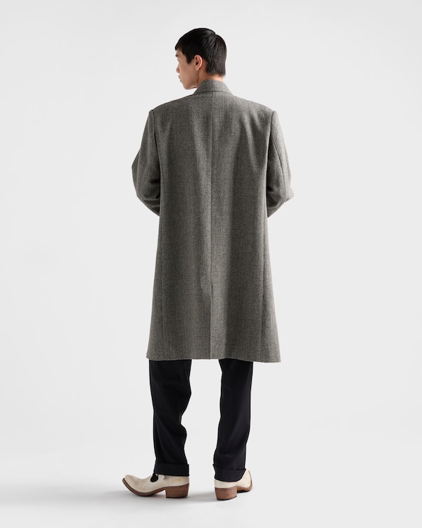 Single-breasted houndstooth check wool coat Single-breasted houndstooth check wool coat